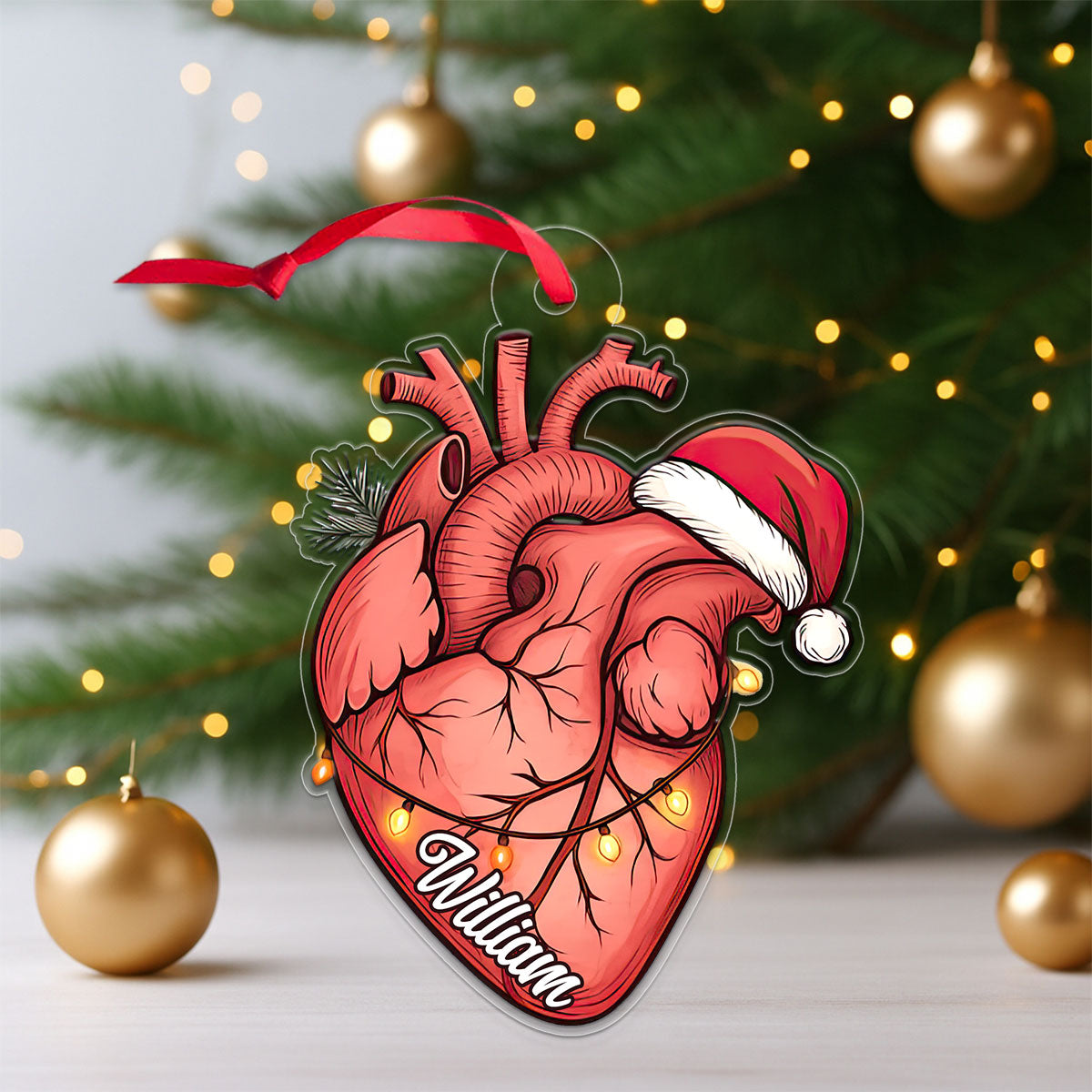 Personalized Heart Christmas