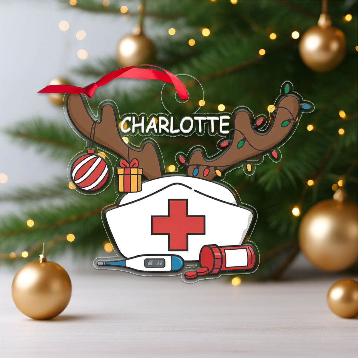 Personalized Nurse Christmas Ornament 2025