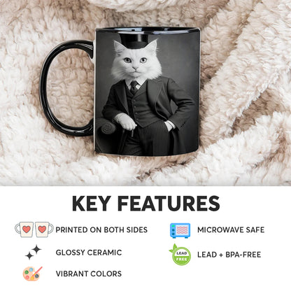 Custom Photo Gentleman Cat Gift For Cat Lovers