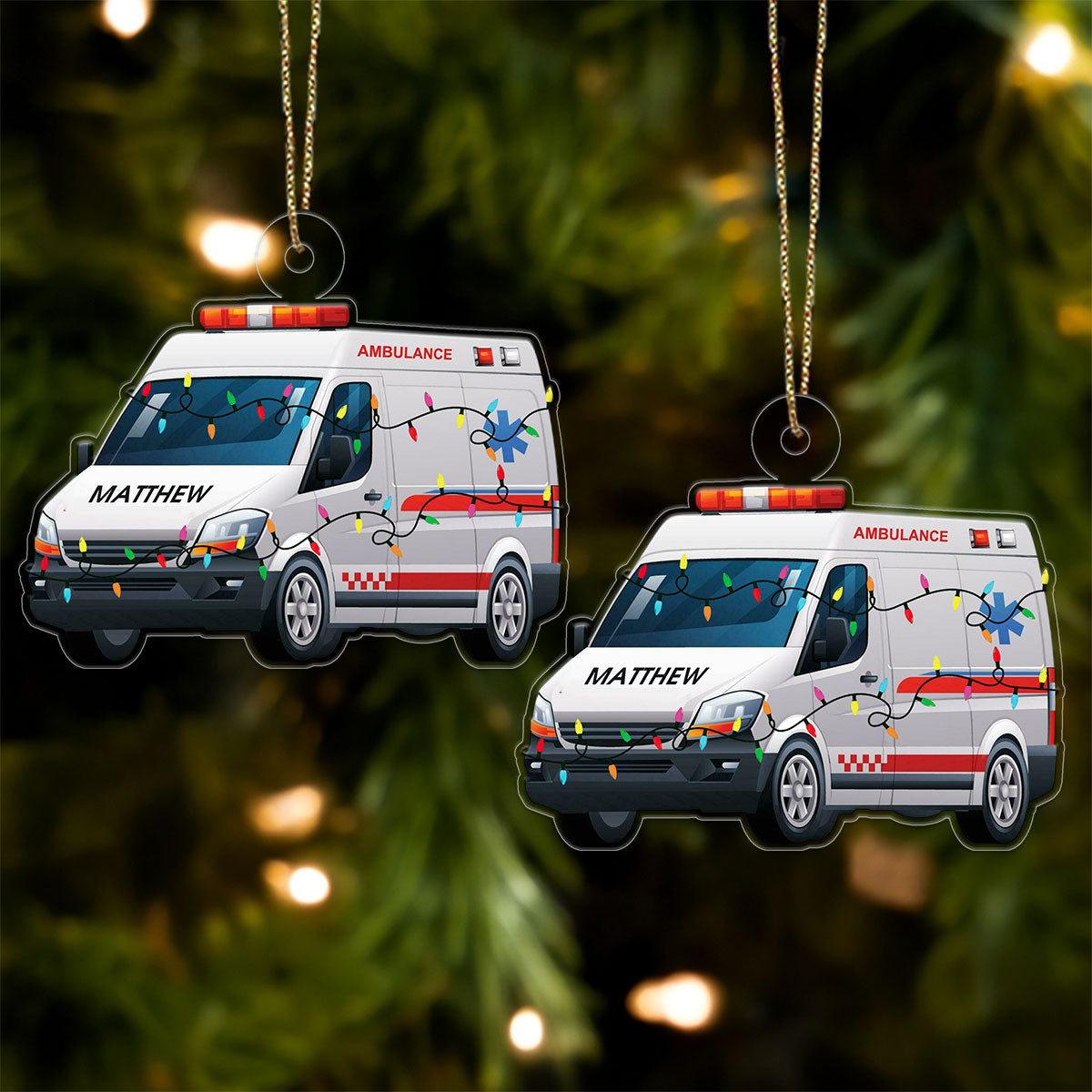 Custom Name Ambulance Car