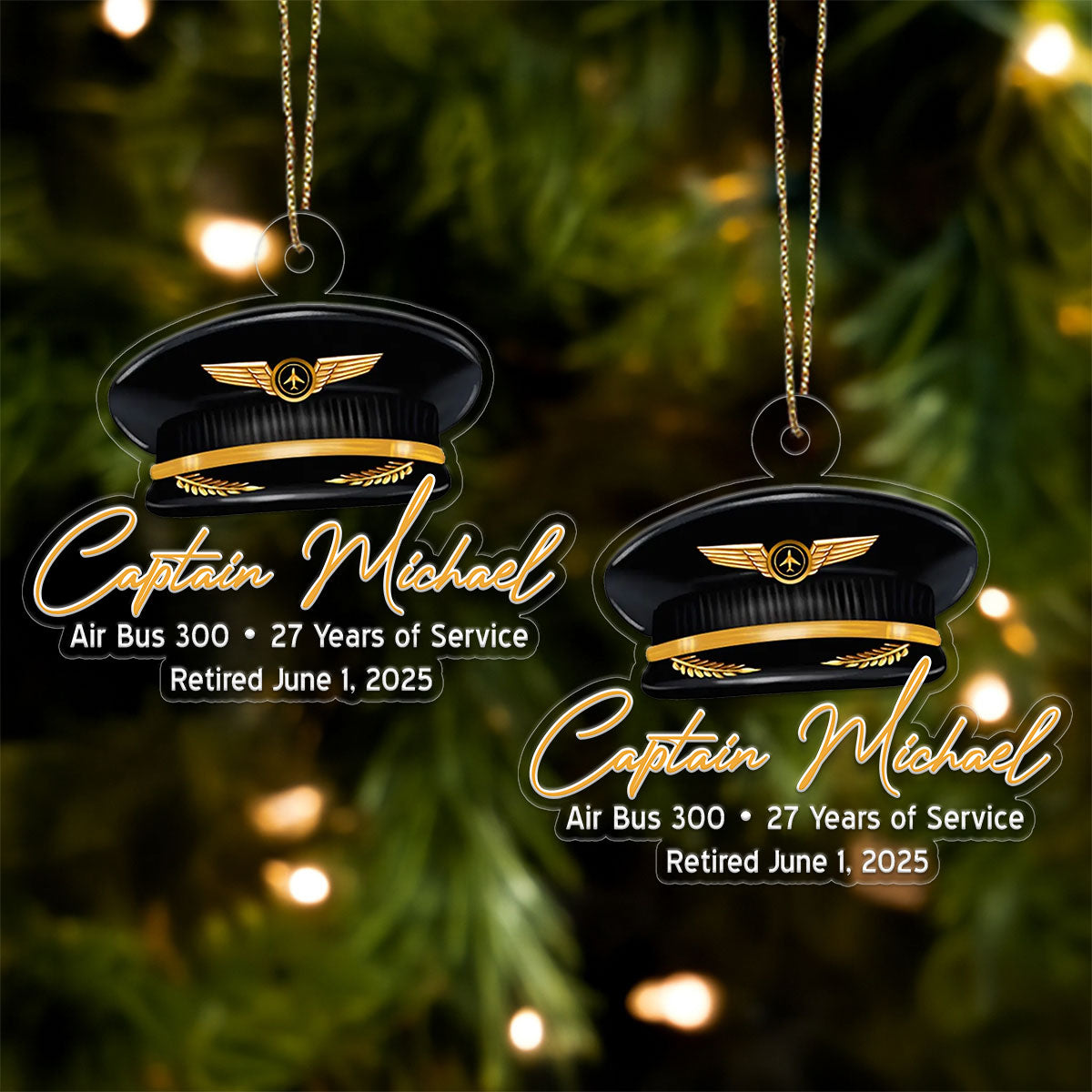 Custom Name Captian Plane