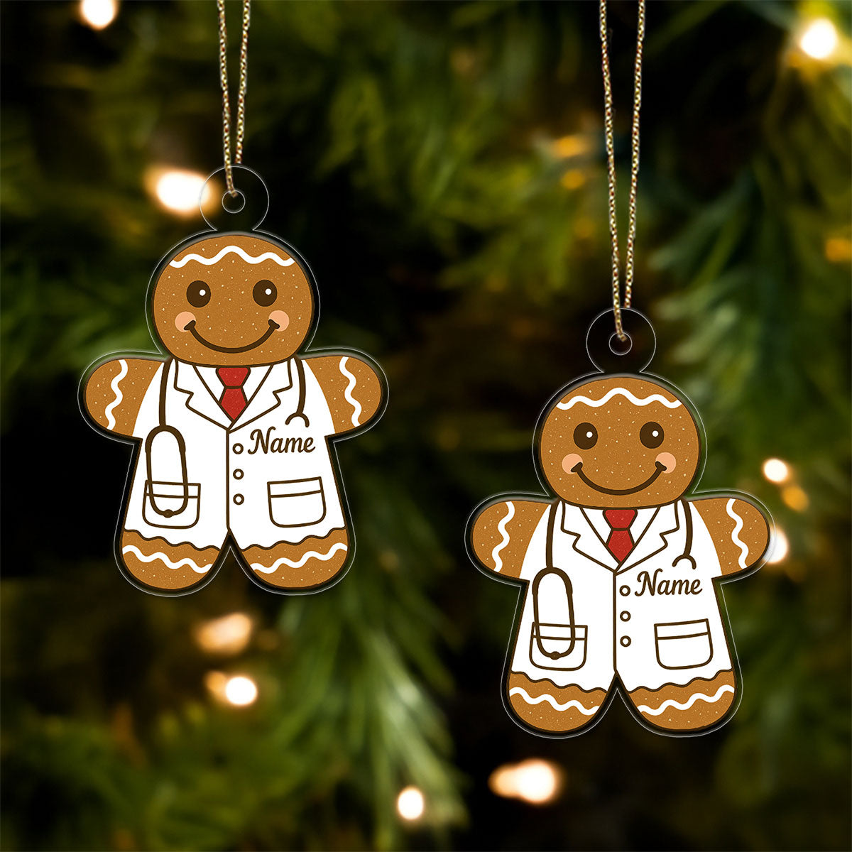 Custom Name Doctor Gingerbread Xmas