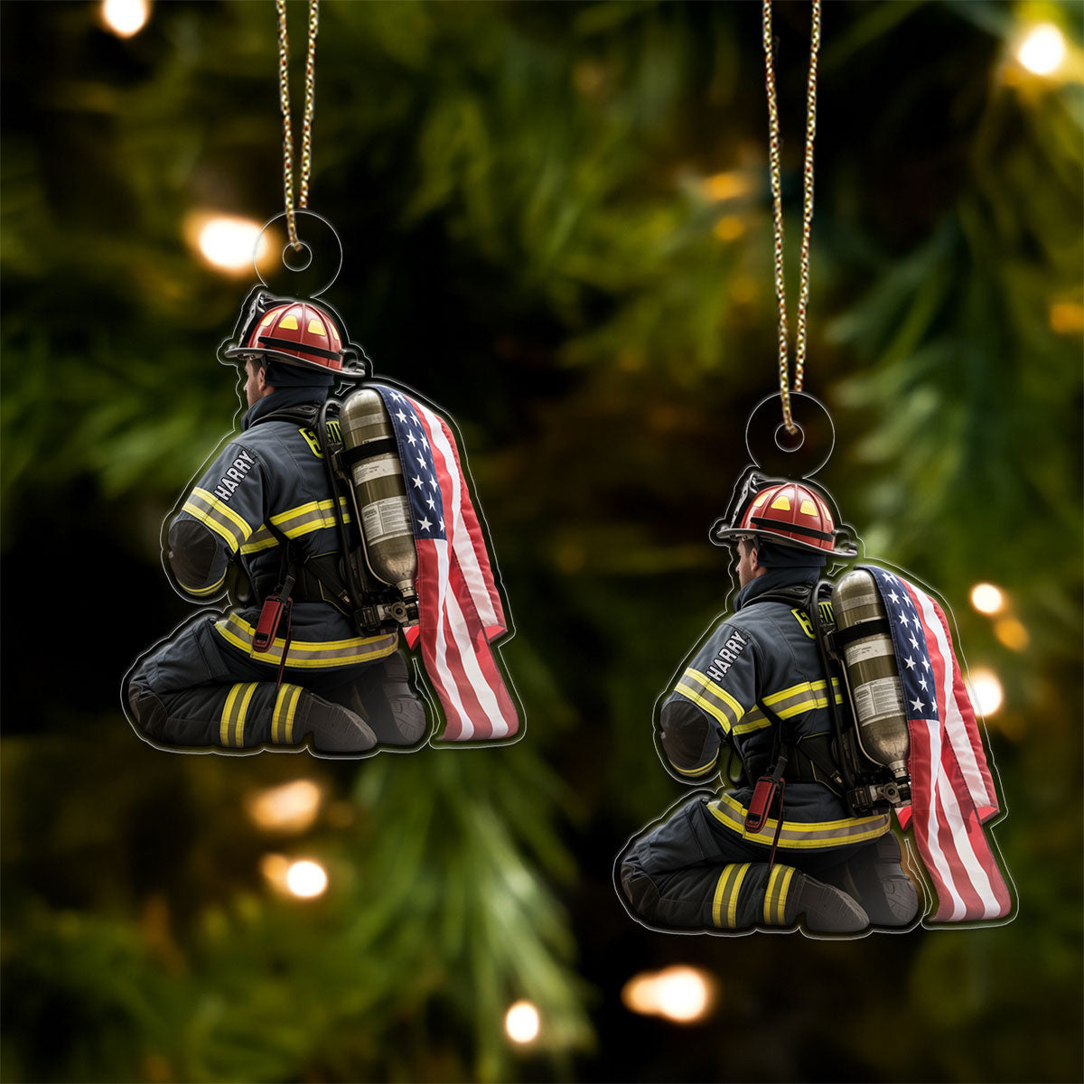 Custom Name Firefighter Gift for Husband