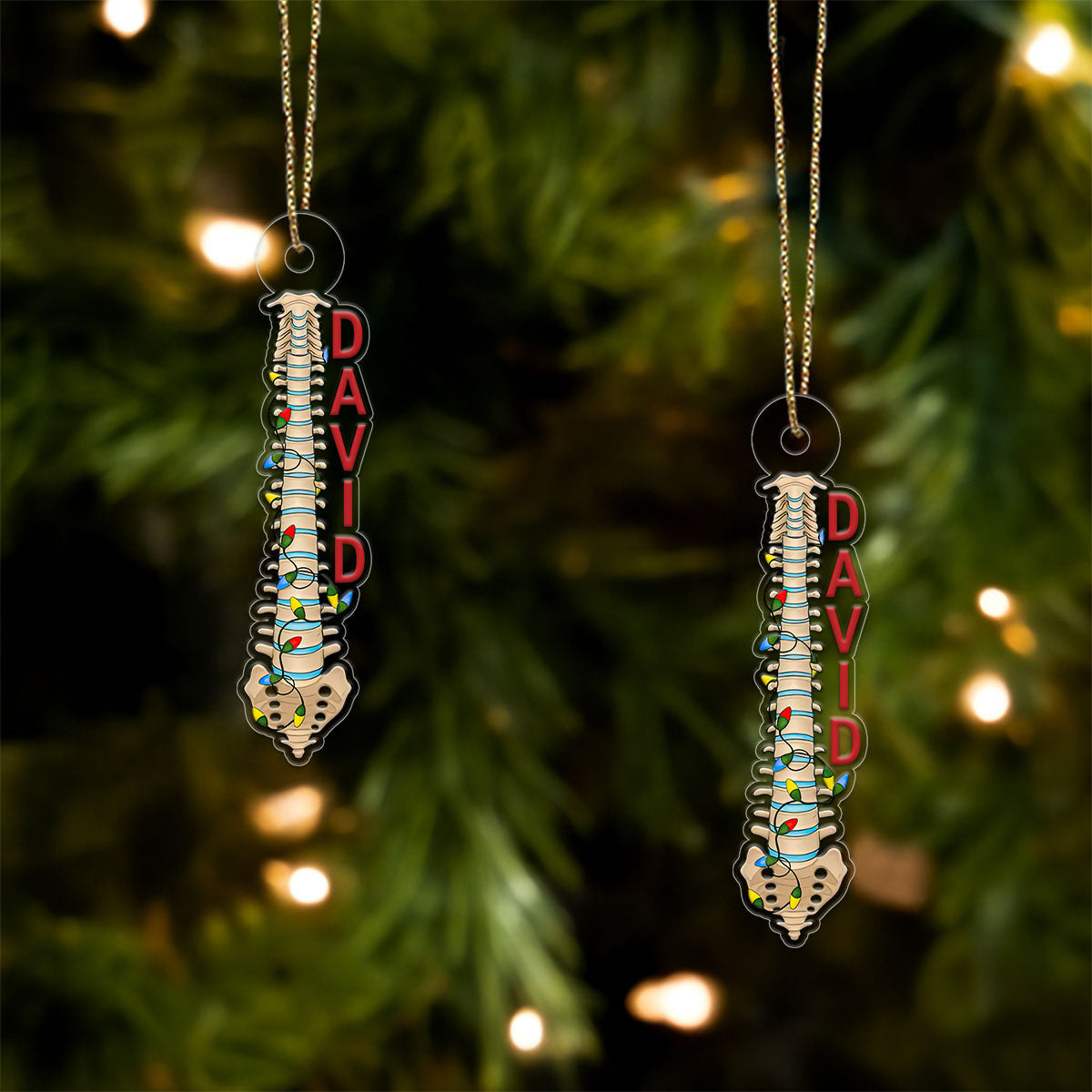 Custom Name Lumbar Spine For Doctor, Nurse