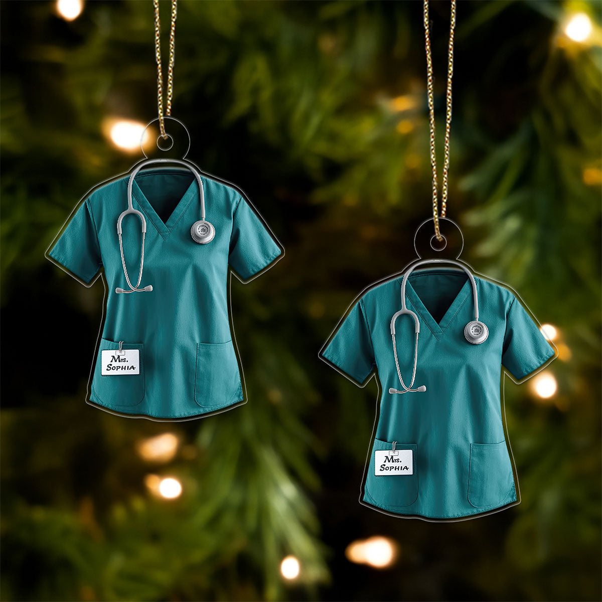Custom Name Nurse Christmas, Custom Healthcare Workers