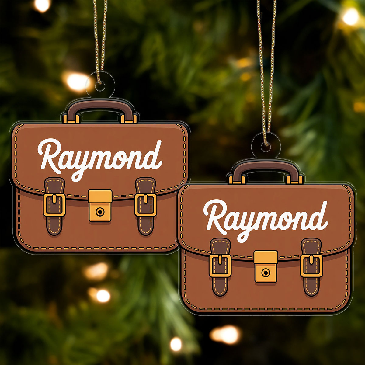Personalized Briefcase Ornament, Custom Office Worker Christmas Ornament, Professional Gift for Worker, Holiday Keepsake, Office Decoration
