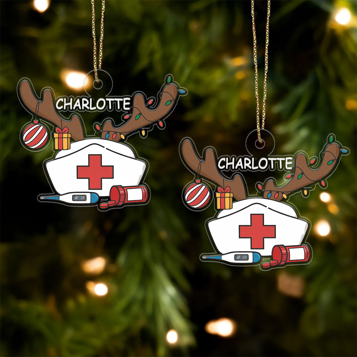 Personalized Nurse Christmas Ornament 2025
