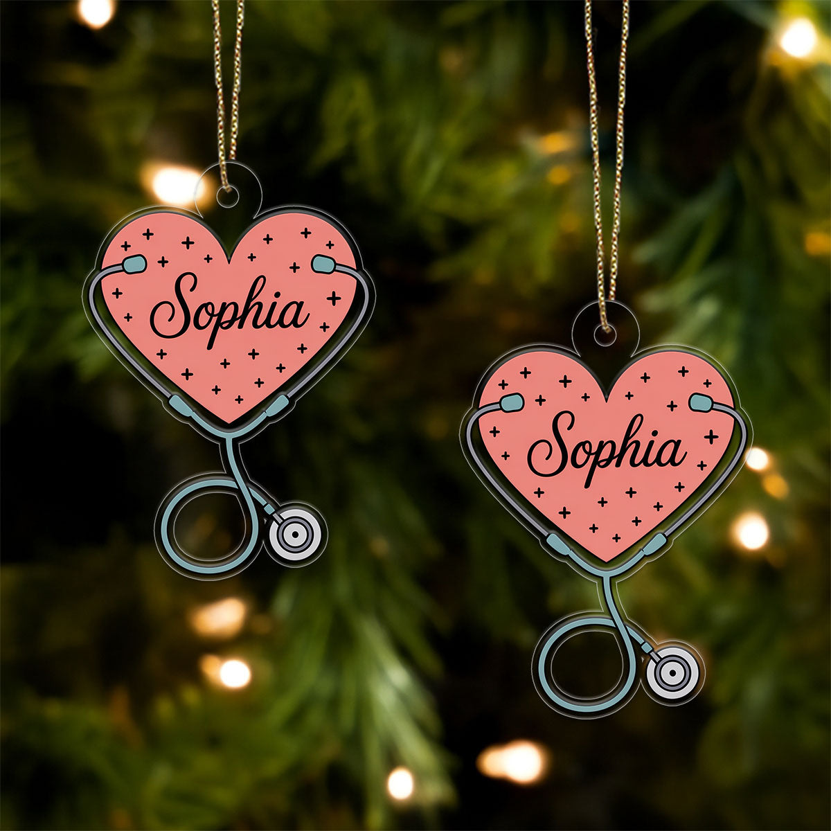 Personalized Nursing Heart Ornament, Christmas Decor, Nurse Christmas, Gift For Nurse, Nurse Appreciation, Nurse Keepsake