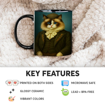 Custom Photo Detective Cat Mug Gift For Cat Lovers
