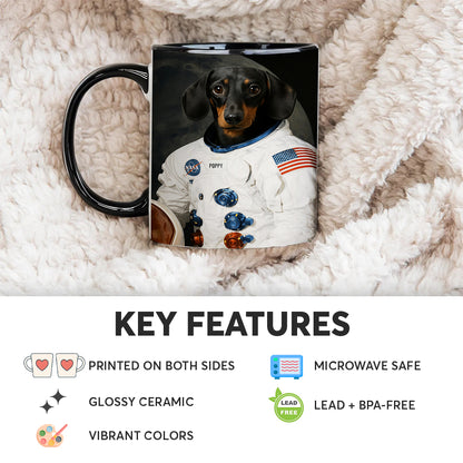 Custom Photo Dog Astronaut Mug _ Gift For Dog Lovers
