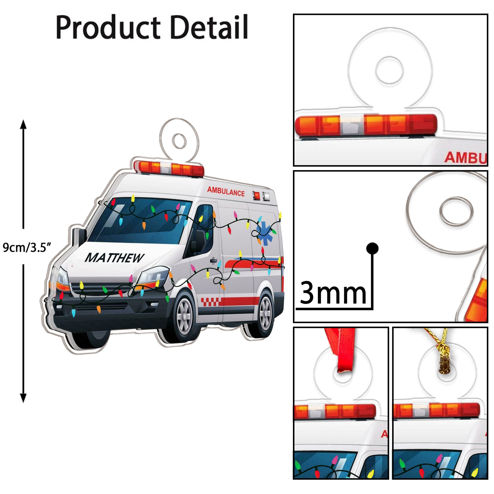 Custom Name Ambulance Car
