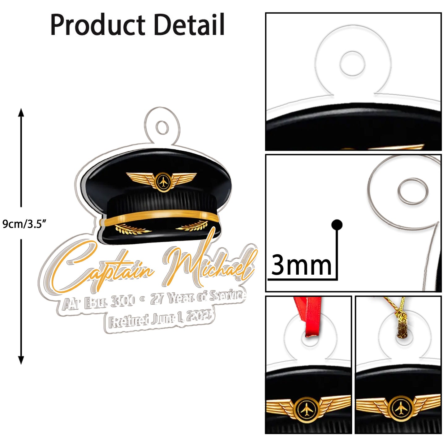 Custom Name Captian Plane