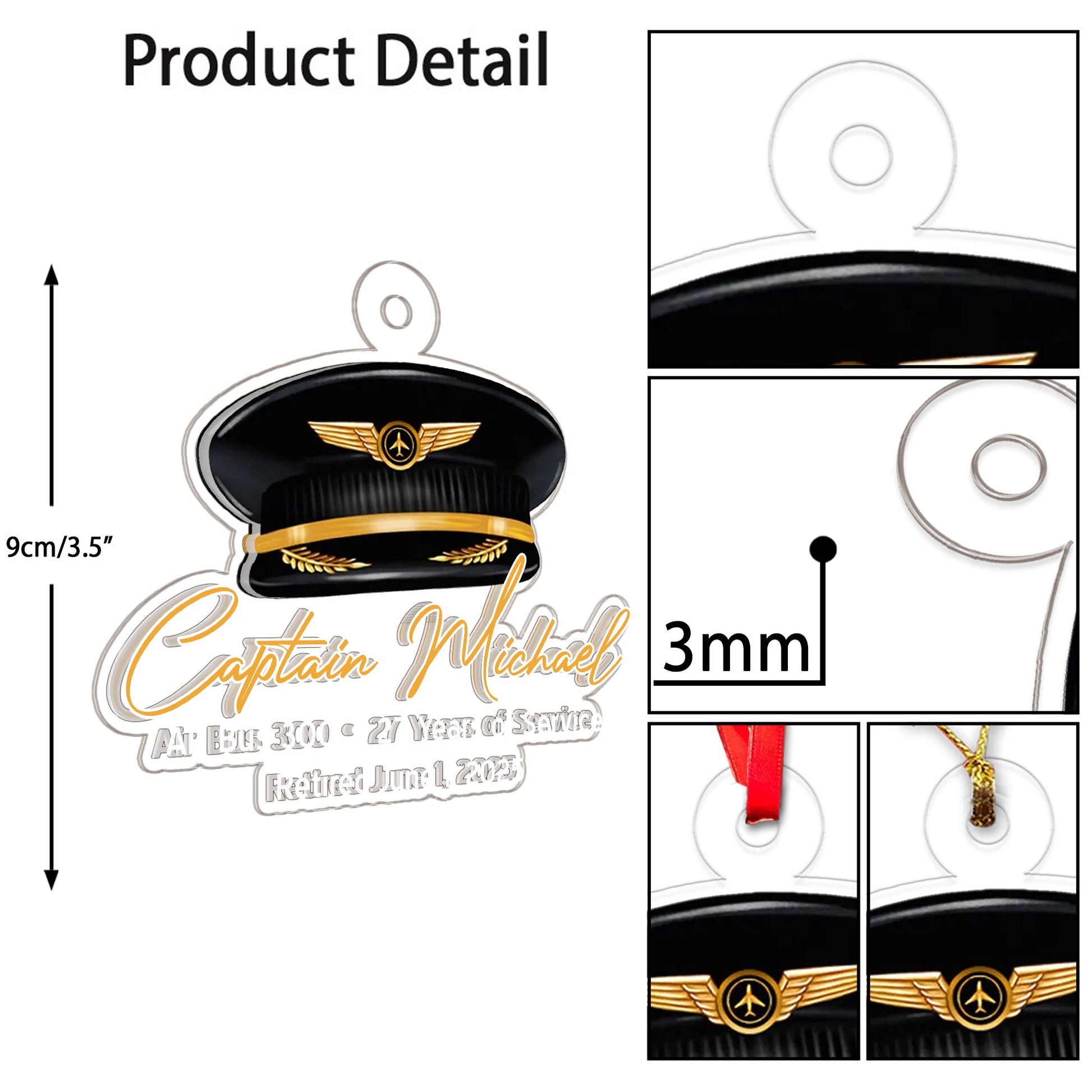 Custom Name Captian Plane