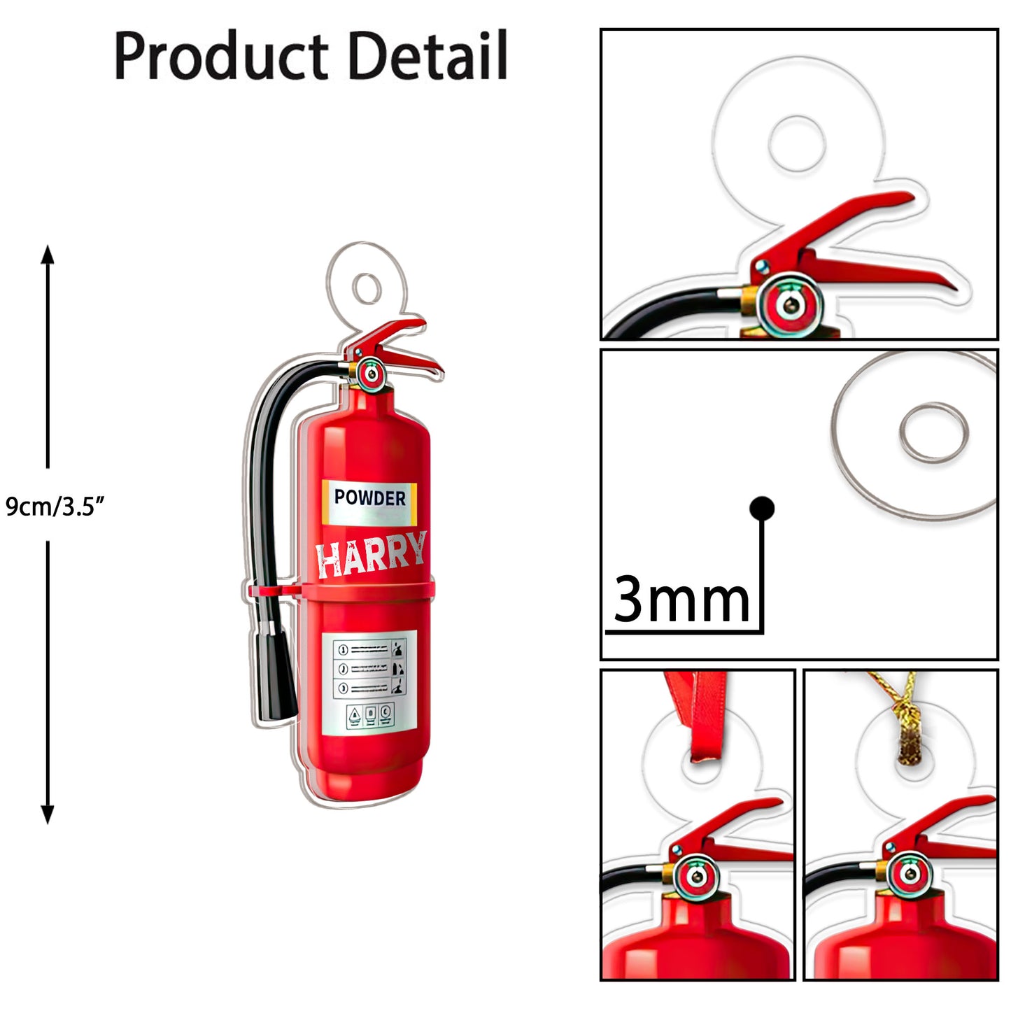 Custom Name Fire Extinguisher Retirement Gift for Firefighter