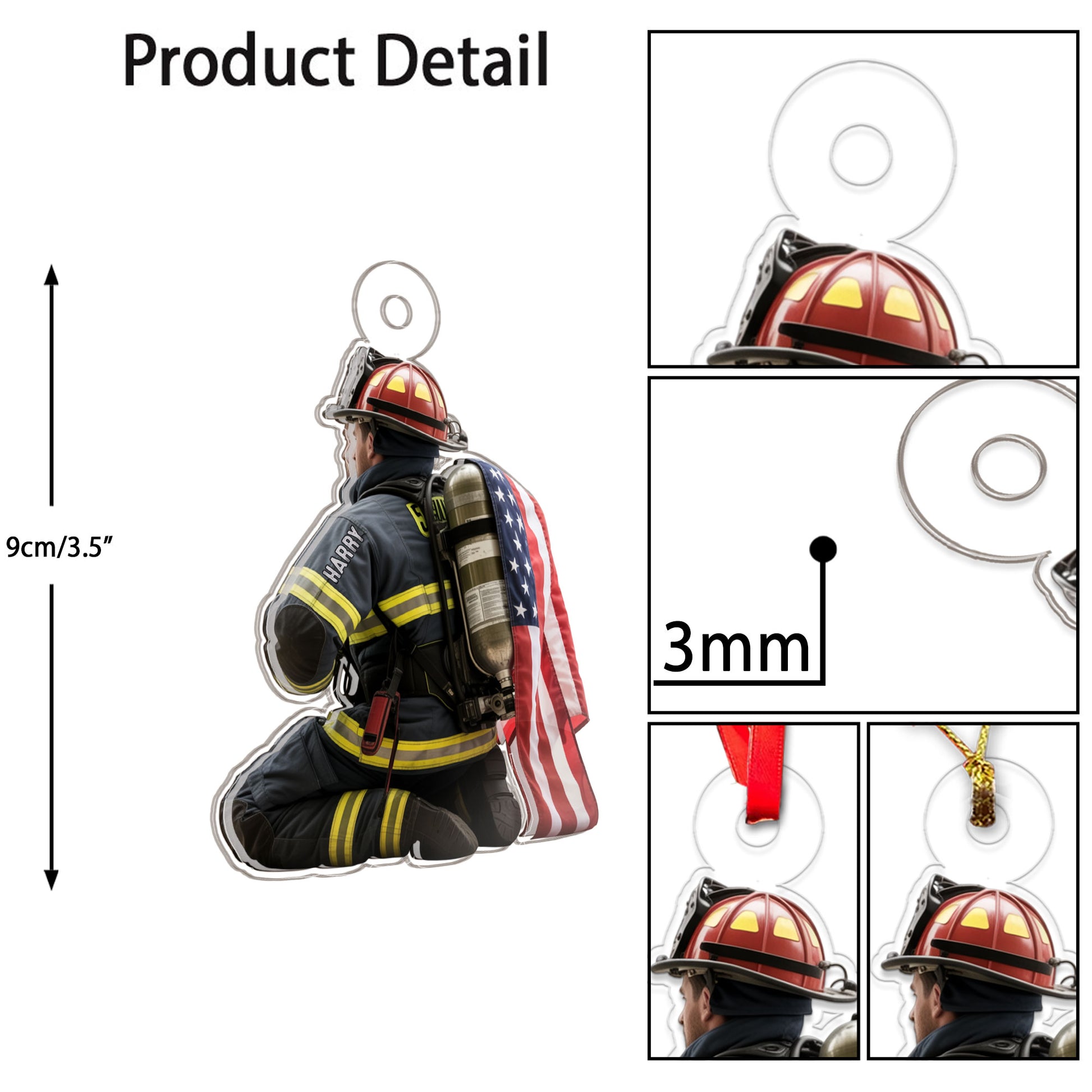 Custom Name Firefighter Gift for Husband