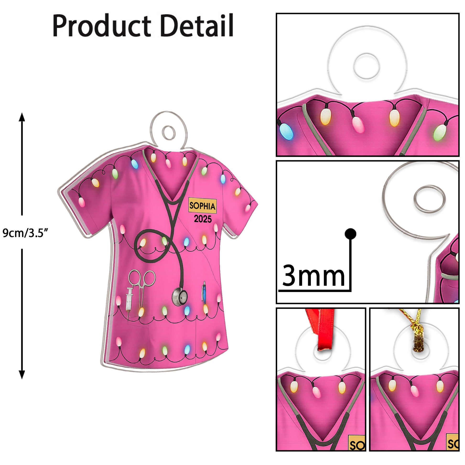 Custom Name Nurse Uniform, Medical Staff