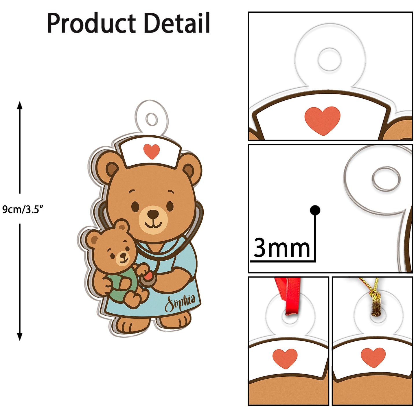 Custom Name Nurse, Midwife, Obstetrician Bear