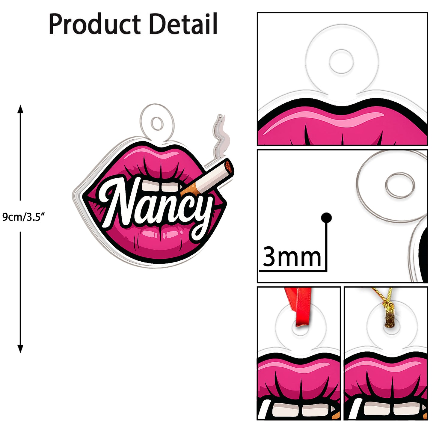 Personalized Bad Girl Ornament, Custom Naughty Christmas Ornament, Funny Adult Humor Ornament, Gag Gift for Her, Unique Holiday Decoration