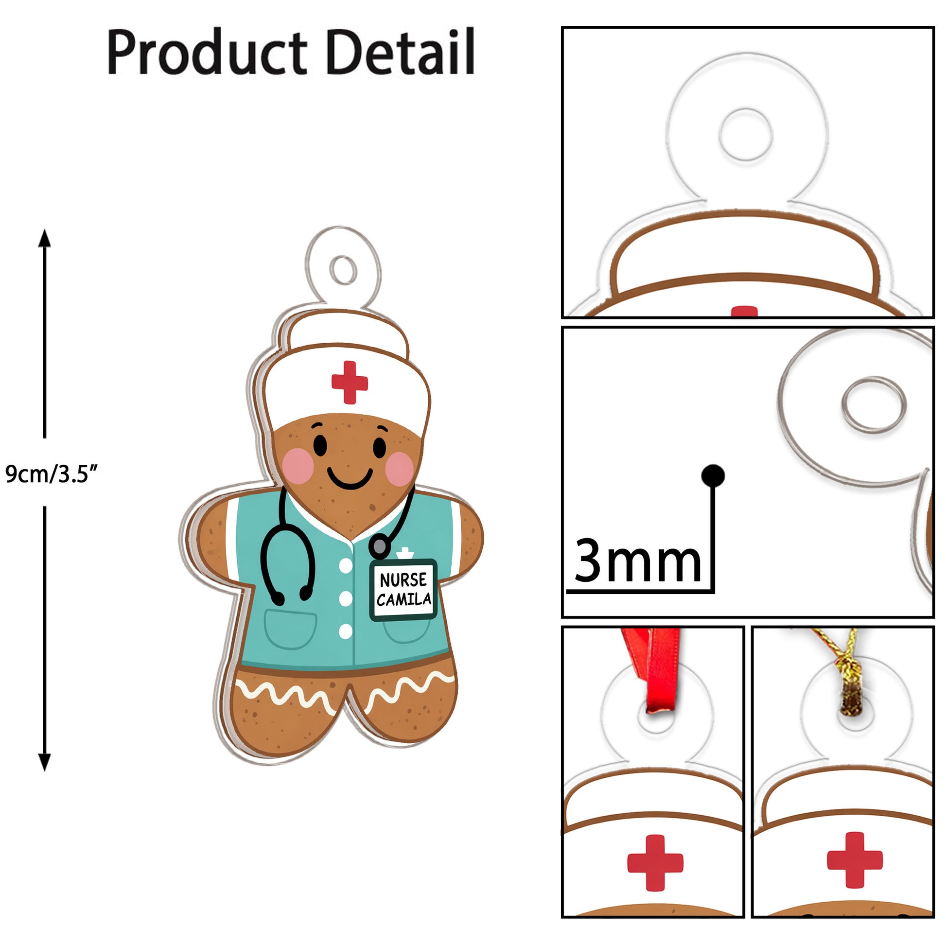 Personalized Gingerbread Nurse