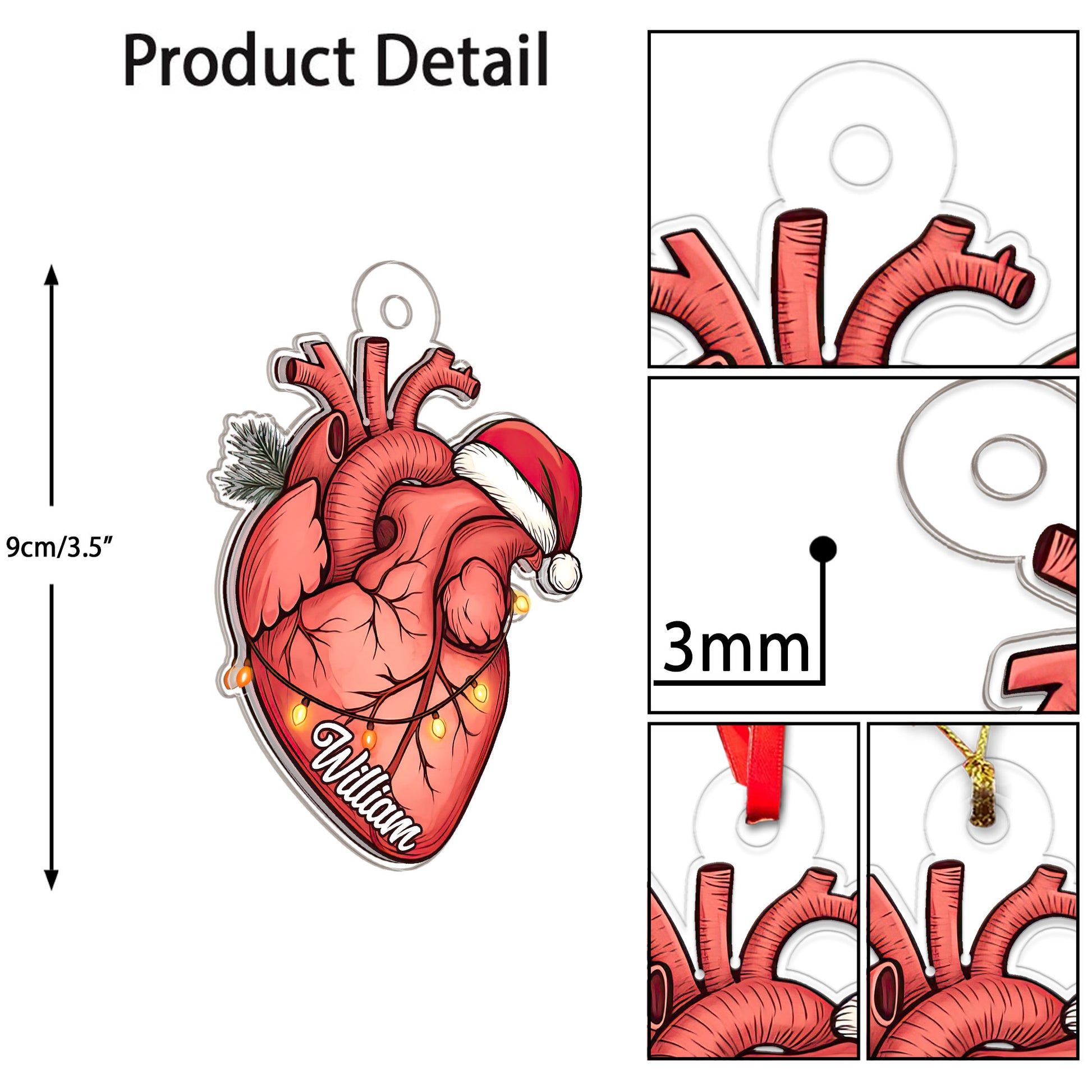 Personalized Heart Christmas