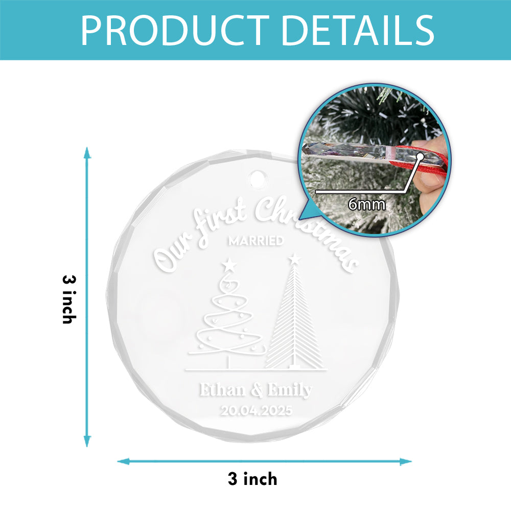 Custom First Christmas Married Ornament