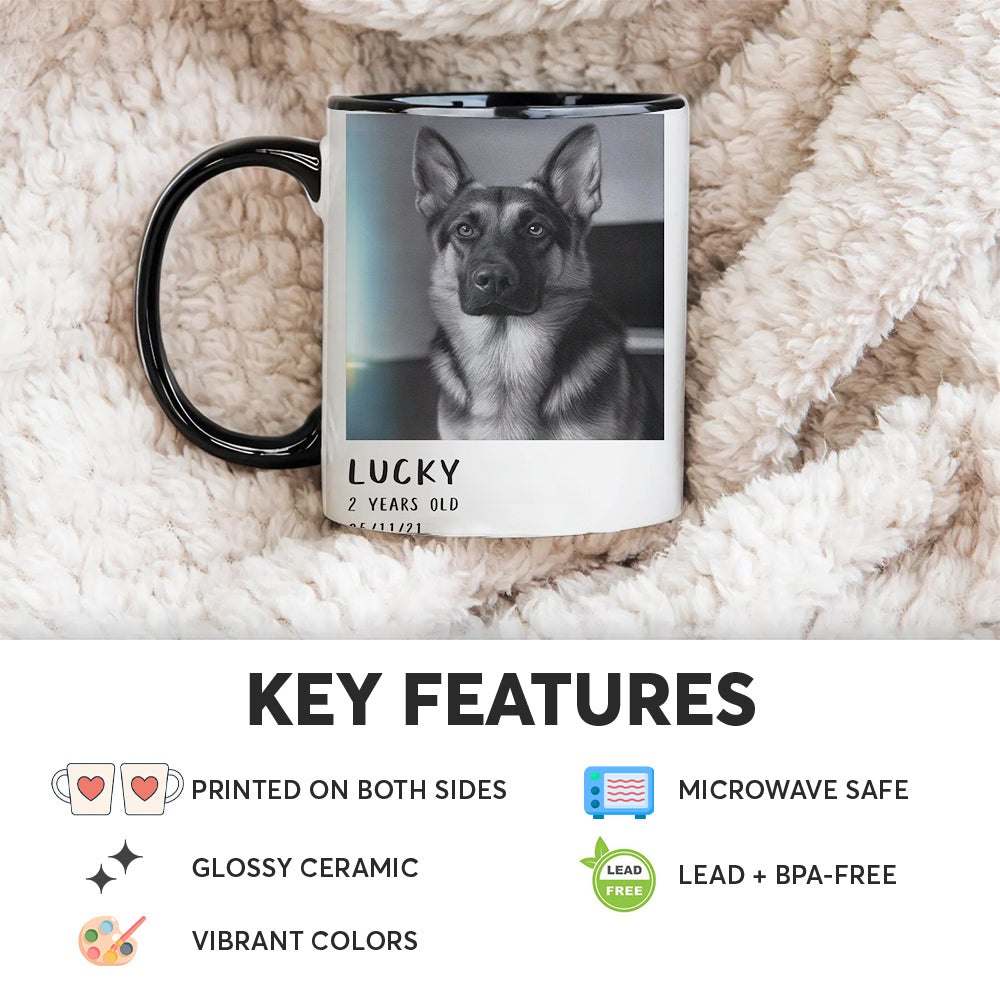 Custom Photo Polaroid Film Mug Gift For Dog Lovers