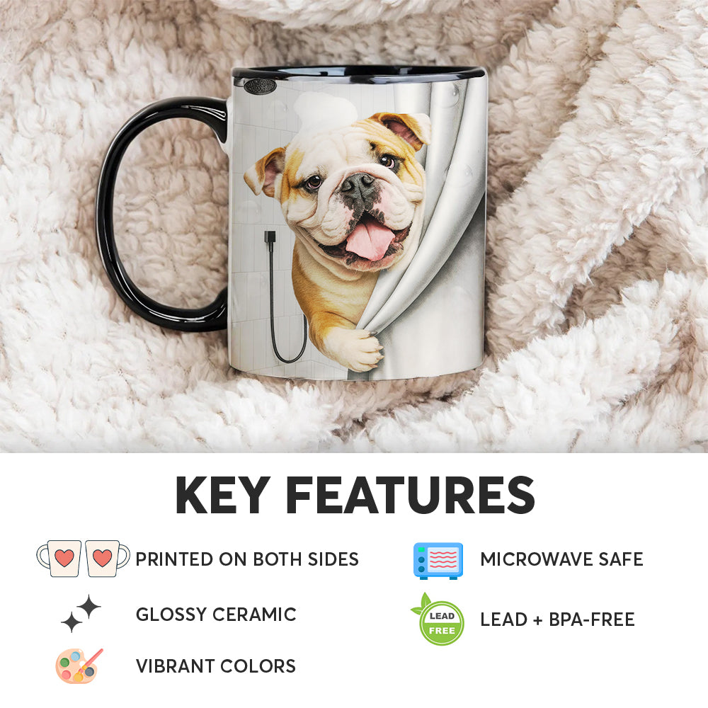Custom Dog Photo Dog In Bathroom Mug Gift For Dog Lovers