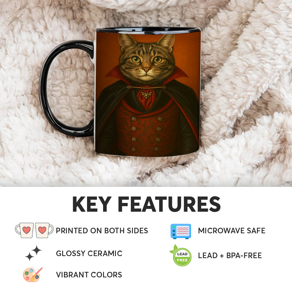 Custom Photo Vampire Cat MugGift For Cat Lovers