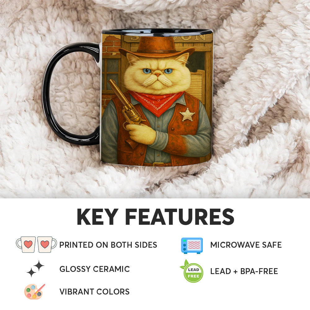 Custom Photo Cat Cowboy Mug