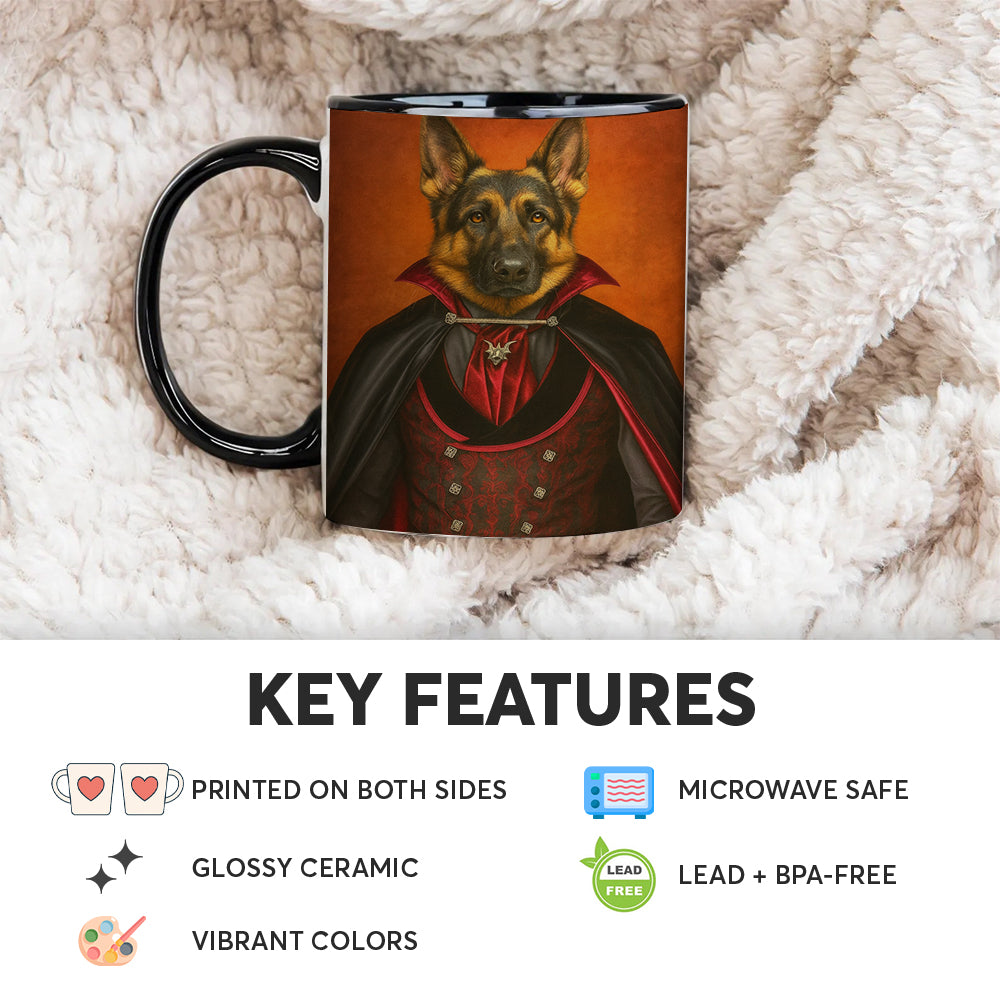 Custom Photo Vampire Dog Mug Gift For Dog Lovers