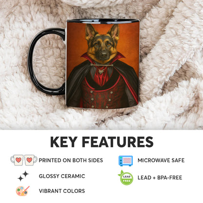 Custom Photo Vampire Dog Mug Gift For Dog Lovers