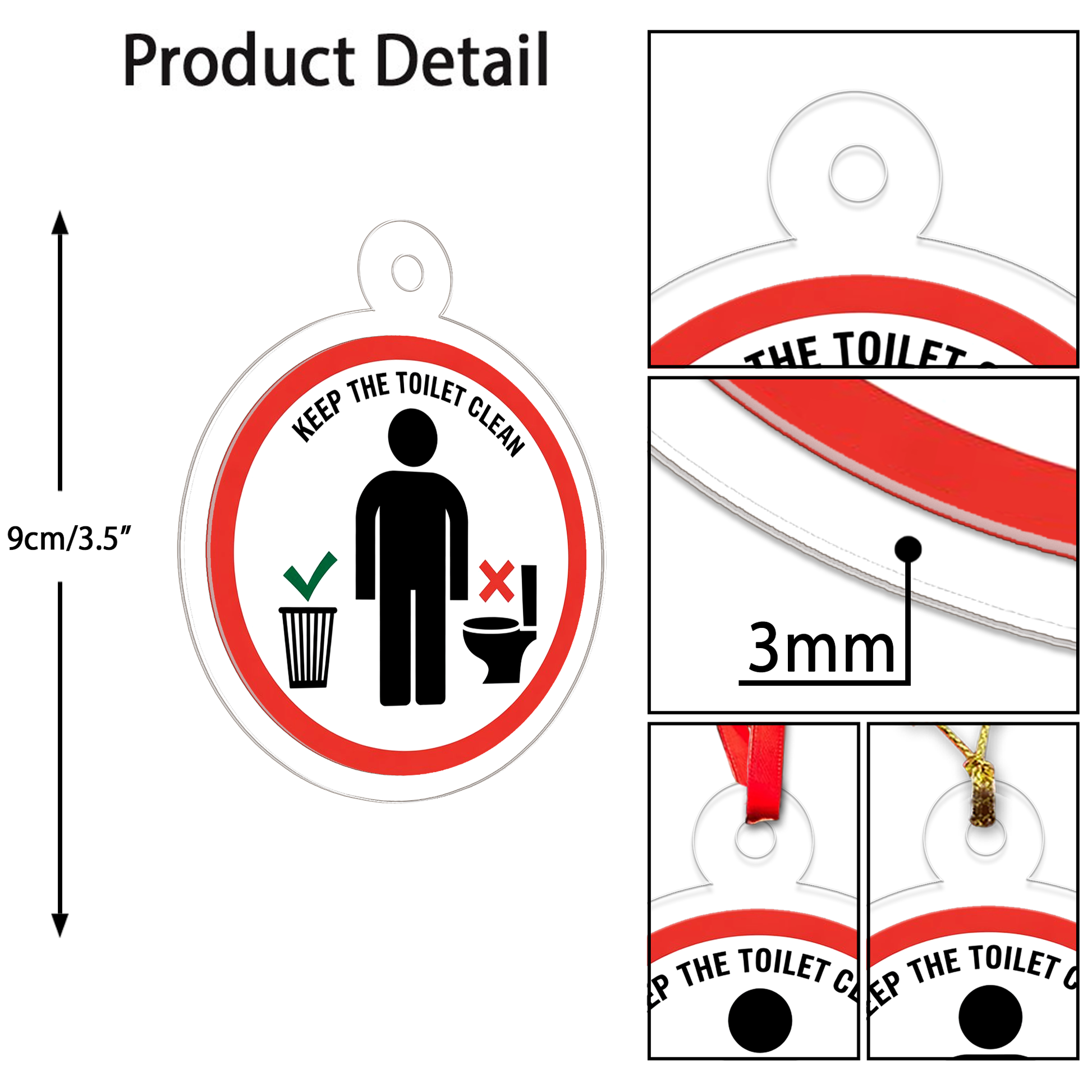 Funny Keep The Toilet Clean Ornament, Christmas Decor, Christmas Tree Decoration Man On Toilet Humorous, Toilet Ornament