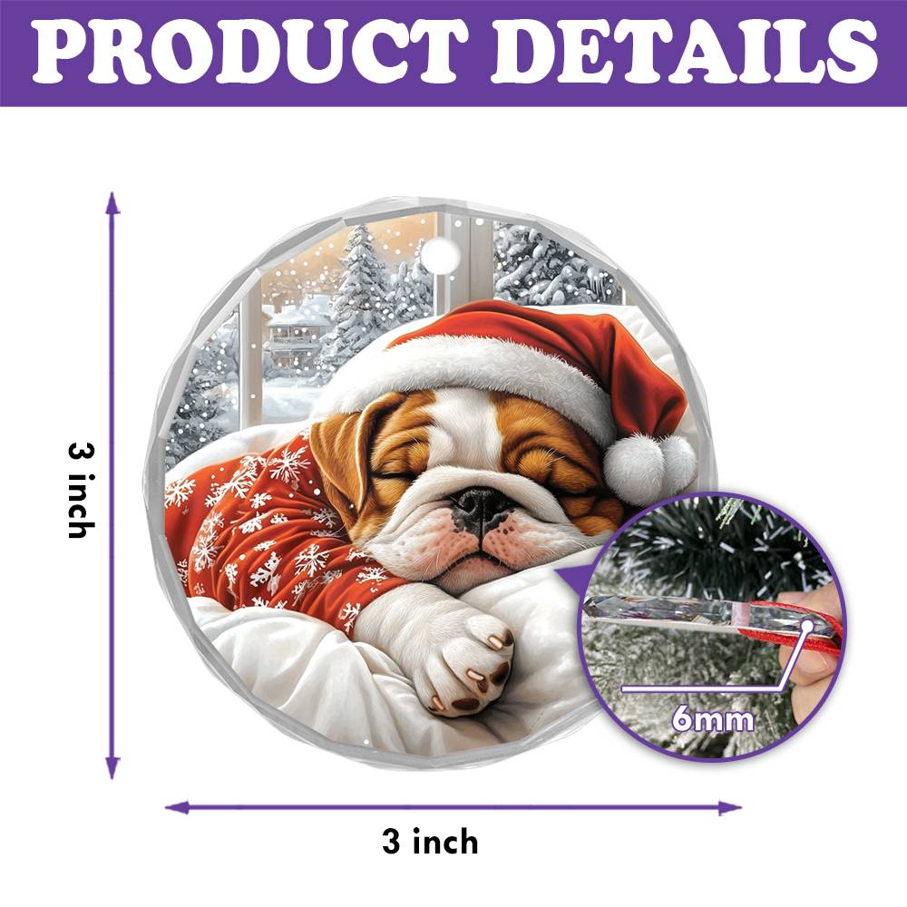 Bulldog Sleeping In Bed Design 3
