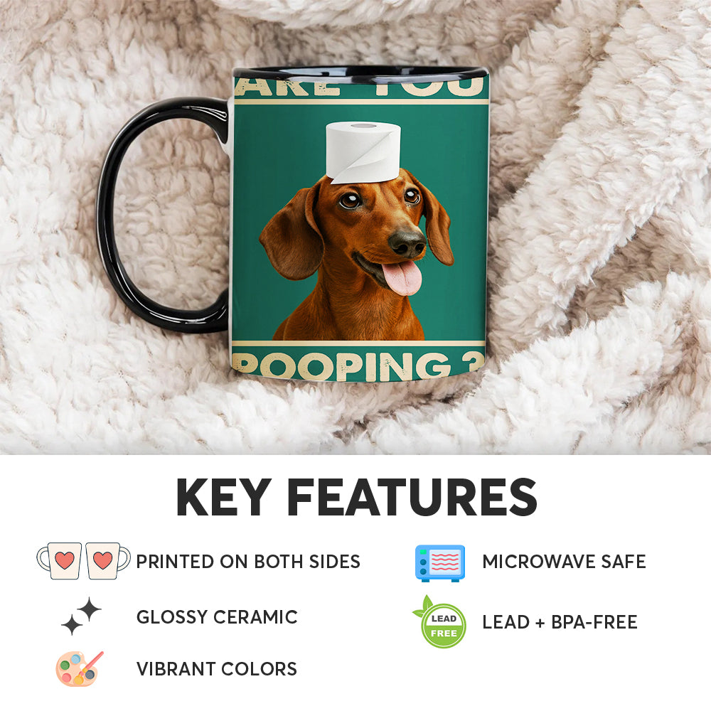 Custom Photo Funny Dog In Bathroom Mug