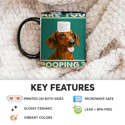 Custom Photo Funny Dog In Bathroom Mug