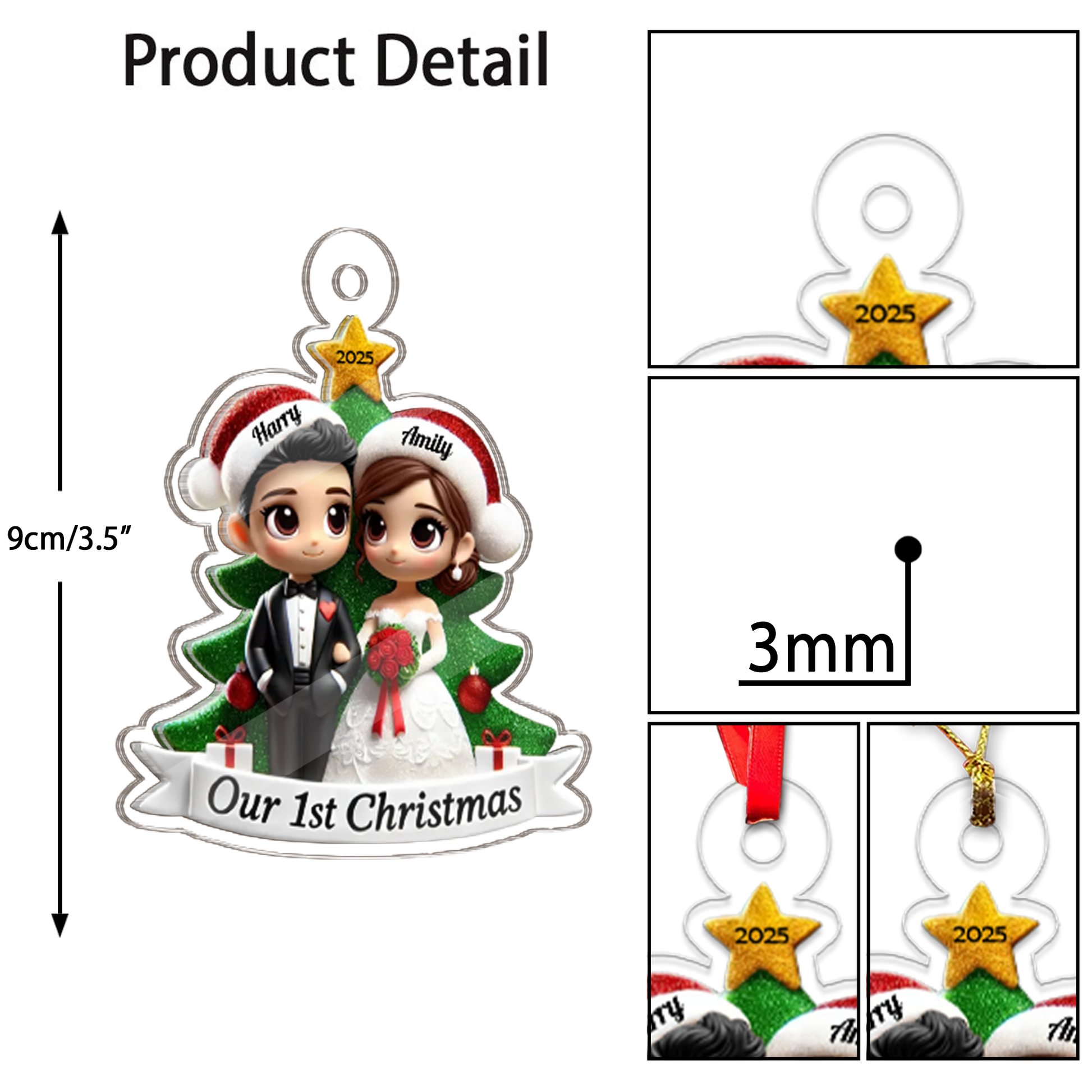 Custom Wedding Couple First Christmas