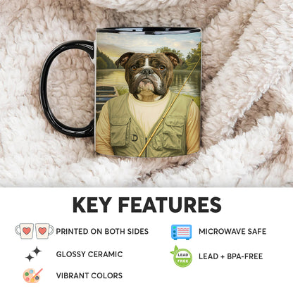 Custom Photo Fisherman Dog Mug