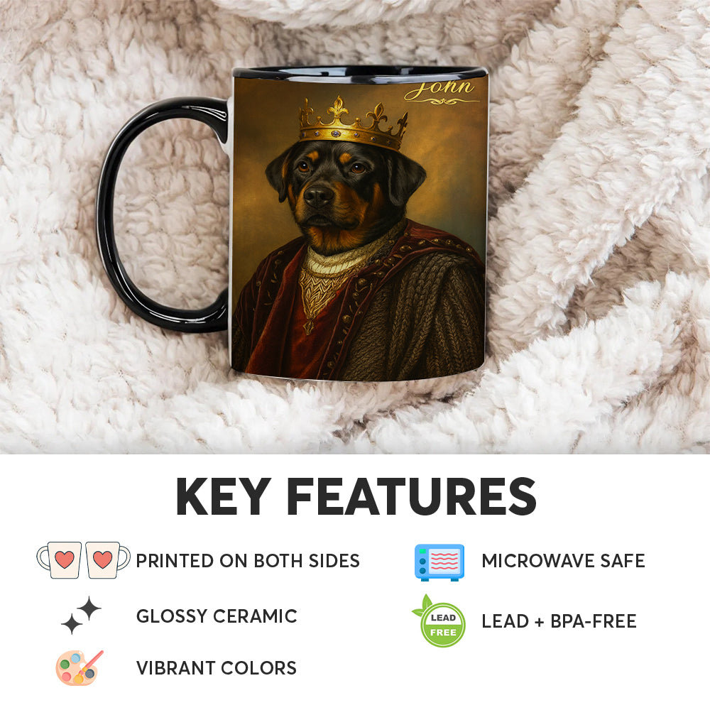 Custom Photo Crown King Dog Mug Gift For Dog Lovers