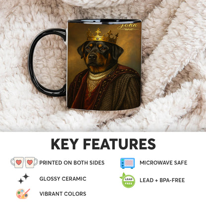 Custom Photo Crown King Dog Mug Gift For Dog Lovers