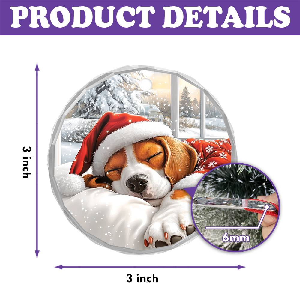 Basset Hound Dog Sleeping In Bed Design 1