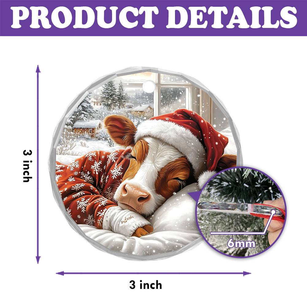 Hereford Cow Sleeping In Bed Design 4
