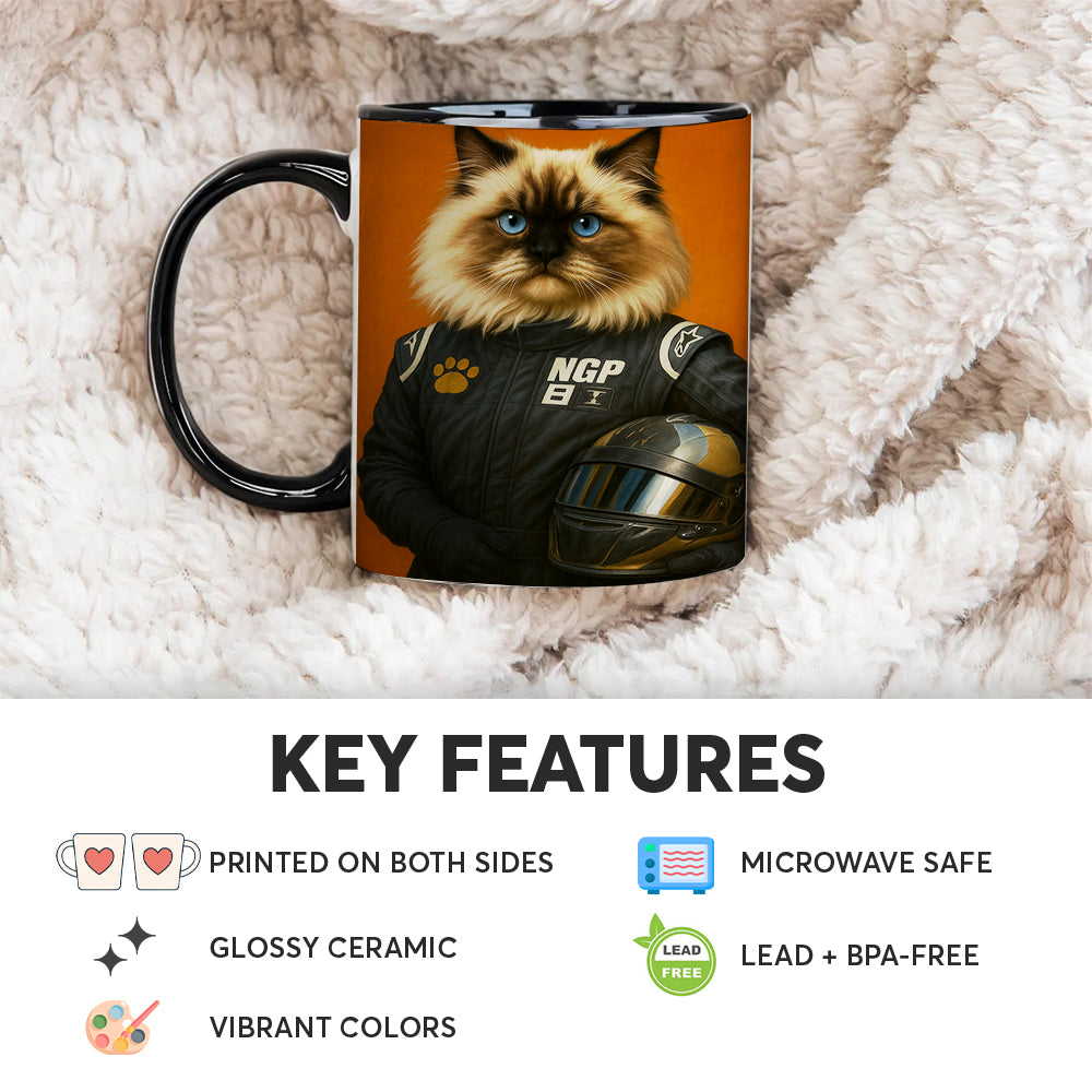 Custom Photo Cat Racer MugGift For Cat Lovers