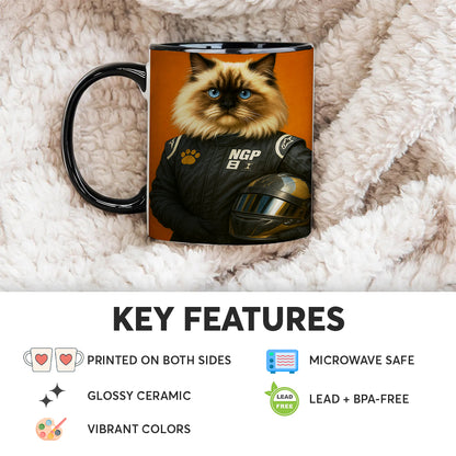 Custom Photo Cat Racer MugGift For Cat Lovers