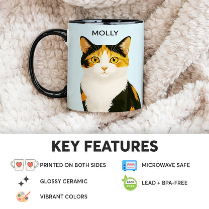 Custom Photo Minimalist Classic Cat MugGift For Cat Lovers