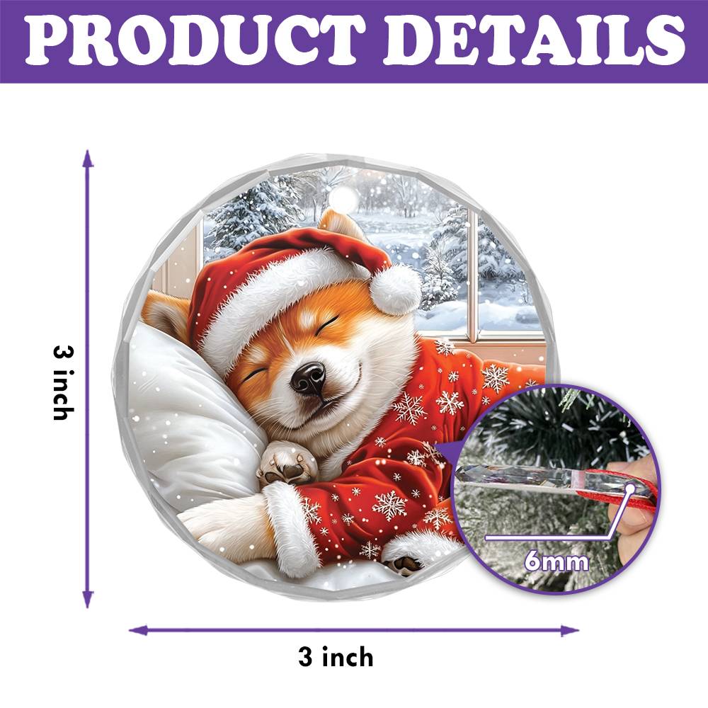 Akita Dog Sleeping In Bed Design 1