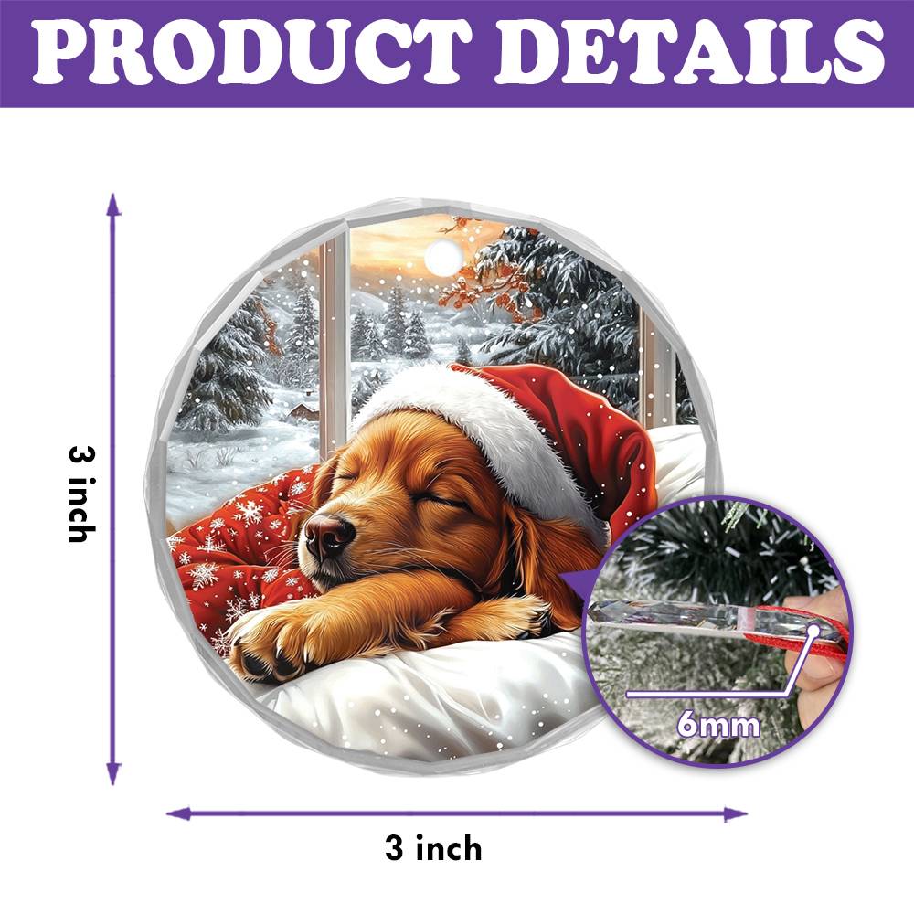 Golden Retriever Dog Sleeping In Bed Design 3