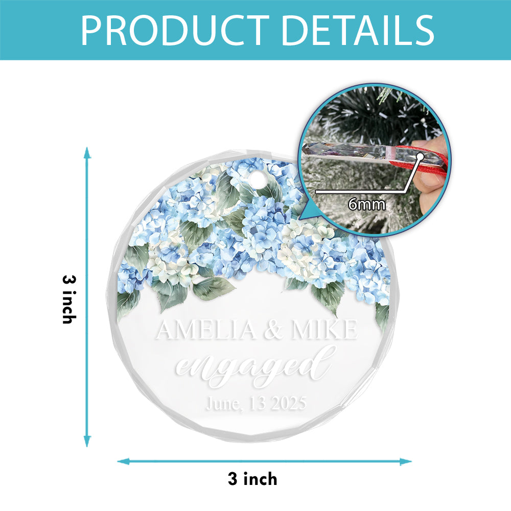 Custom Name And Date Engaged For Couple Wedding