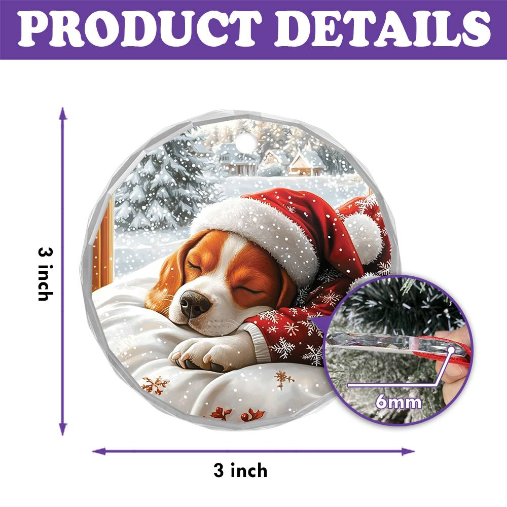 Beagle Dog Sleeping In Bed Design 1