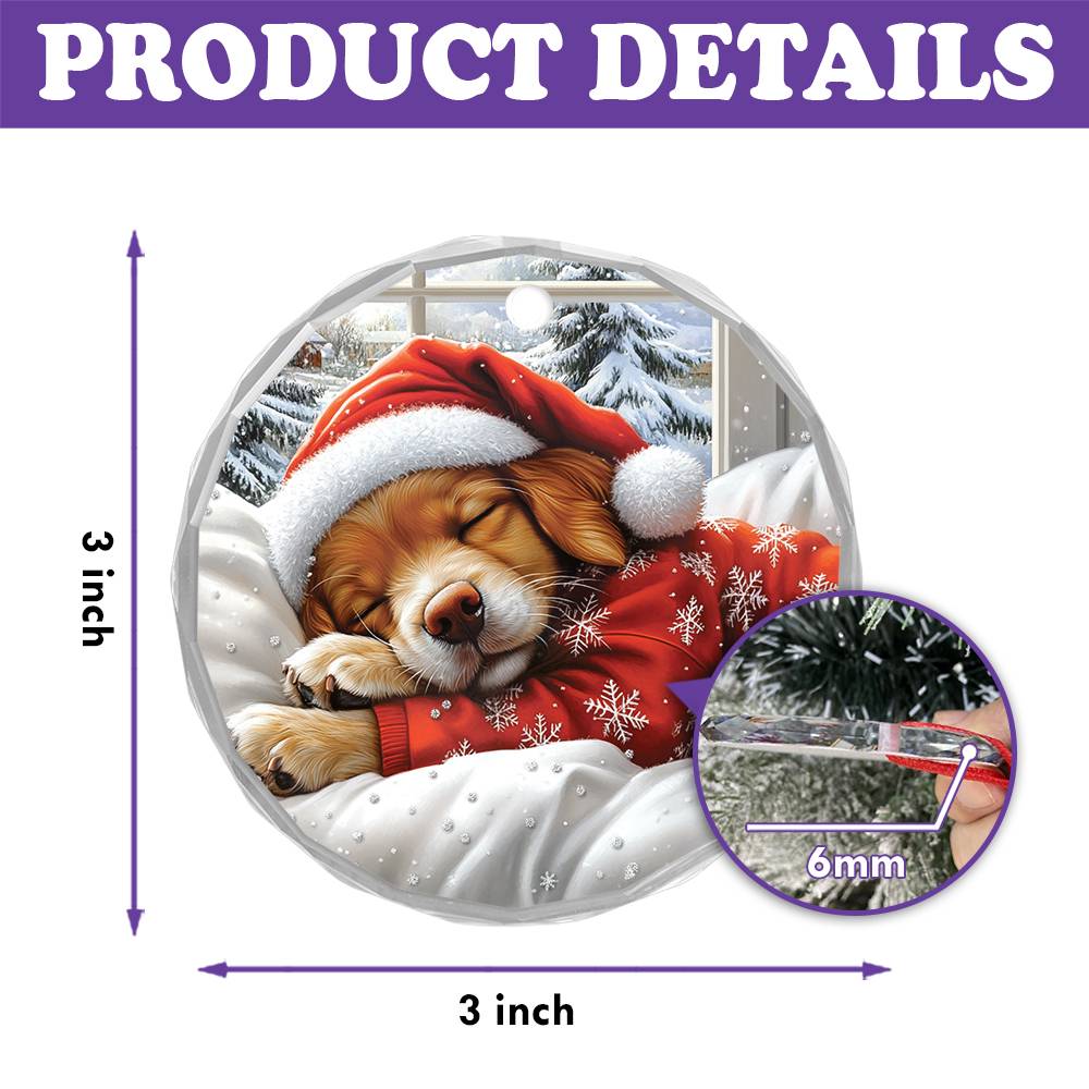 Golden Retriever Dog Sleeping In Bed Design 4