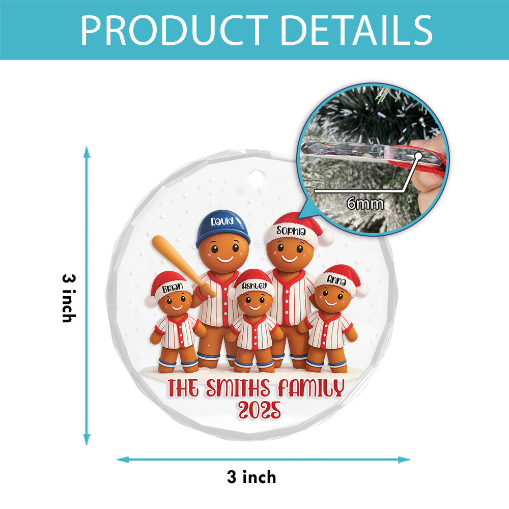 Personalized Baseball Family Gingerbread